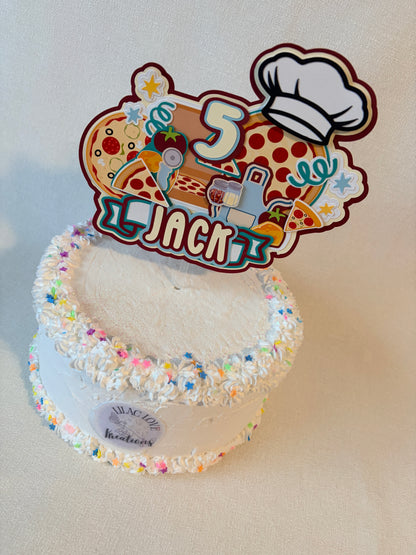 PIZZA PARTY CAKE TOPPER
