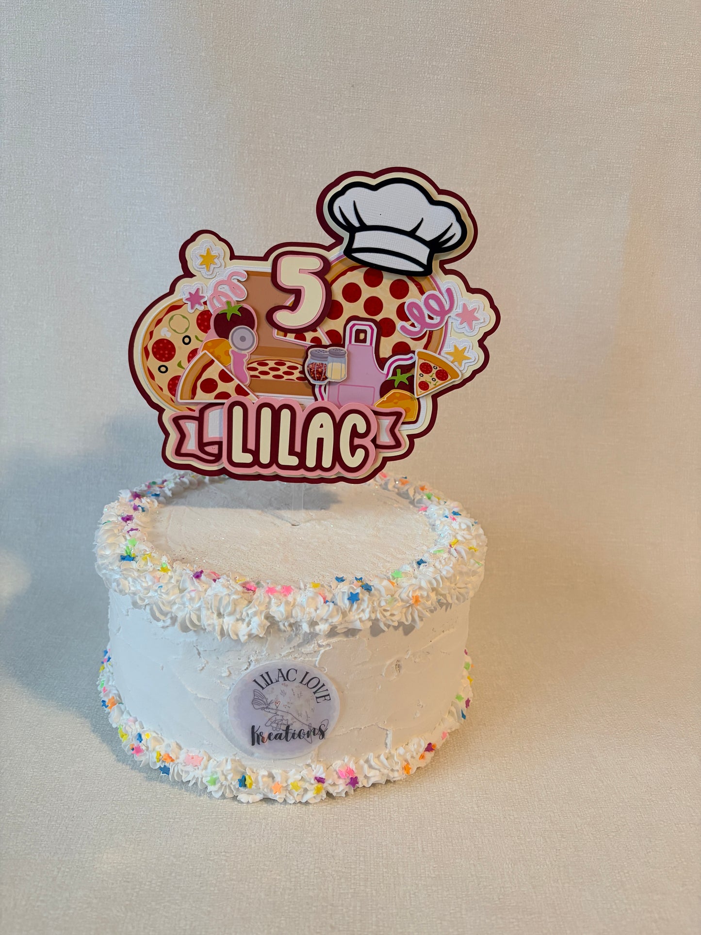 PIZZA PARTY CAKE TOPPER