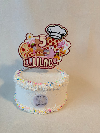 PIZZA PARTY CAKE TOPPER