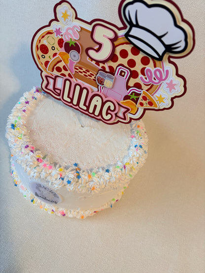 PIZZA PARTY CAKE TOPPER