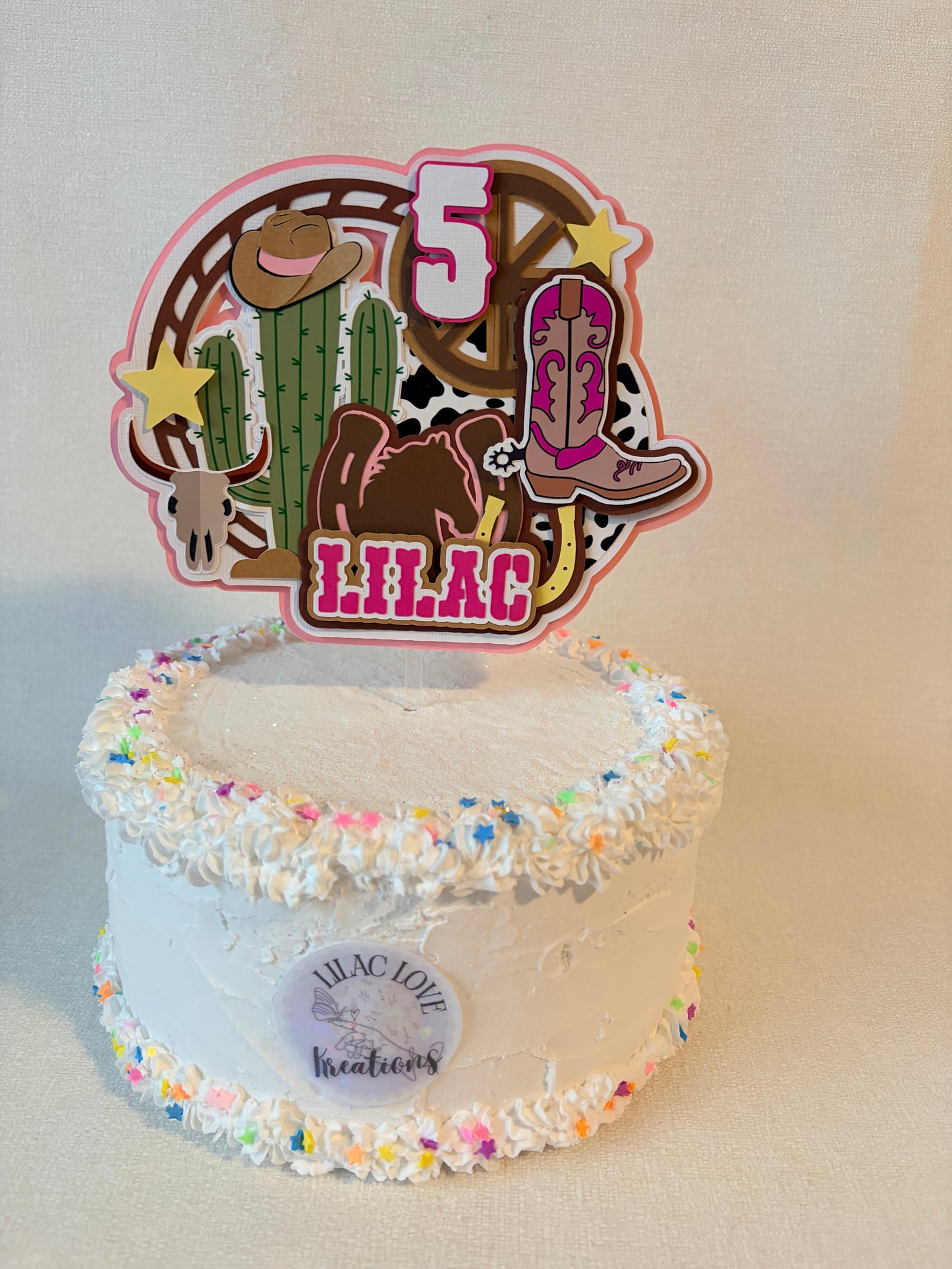 WESTERN THEME CAKE TOPPER