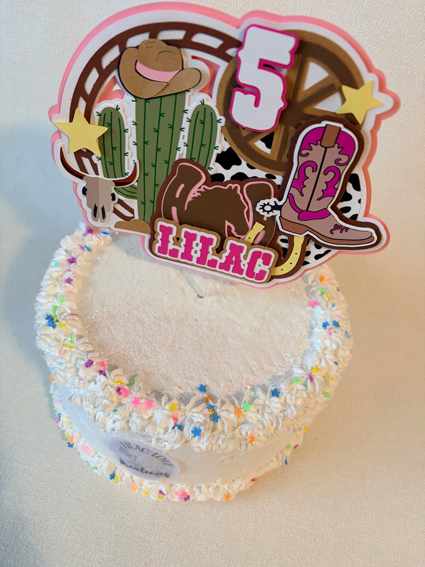 WESTERN THEME CAKE TOPPER