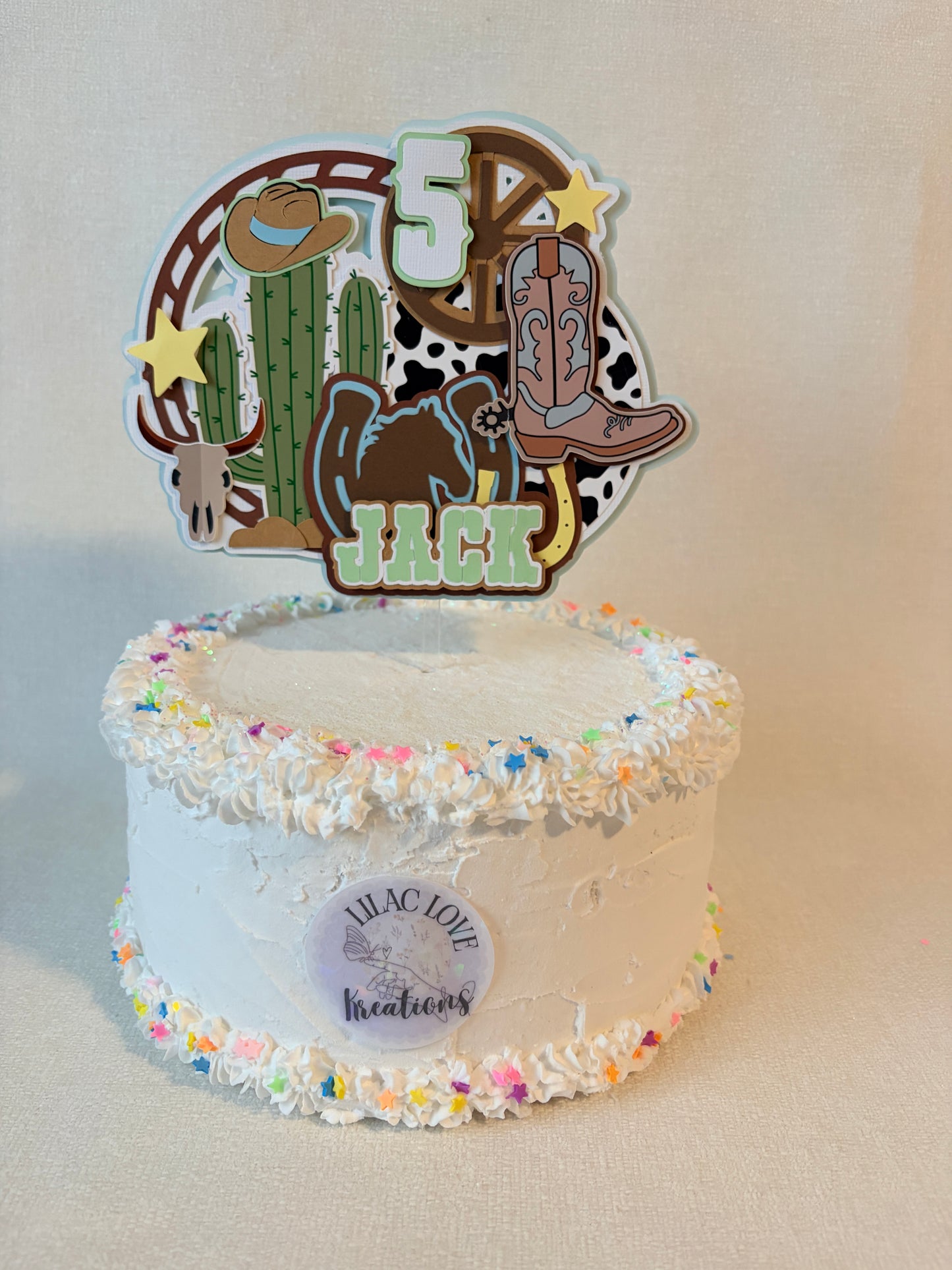 WESTERN THEME CAKE TOPPER