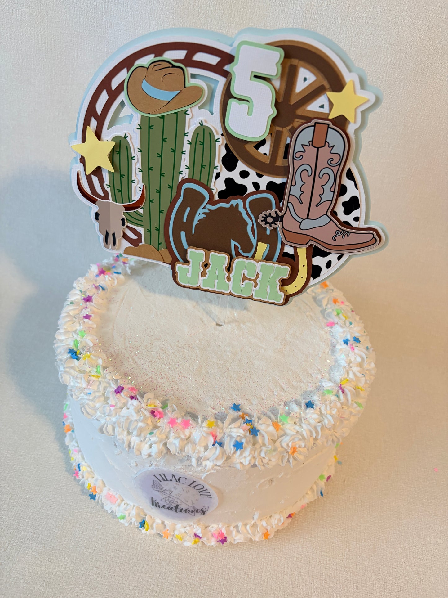 WESTERN THEME CAKE TOPPER