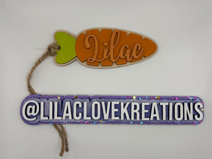 CARROT PERSONALIZED EASTER TAG