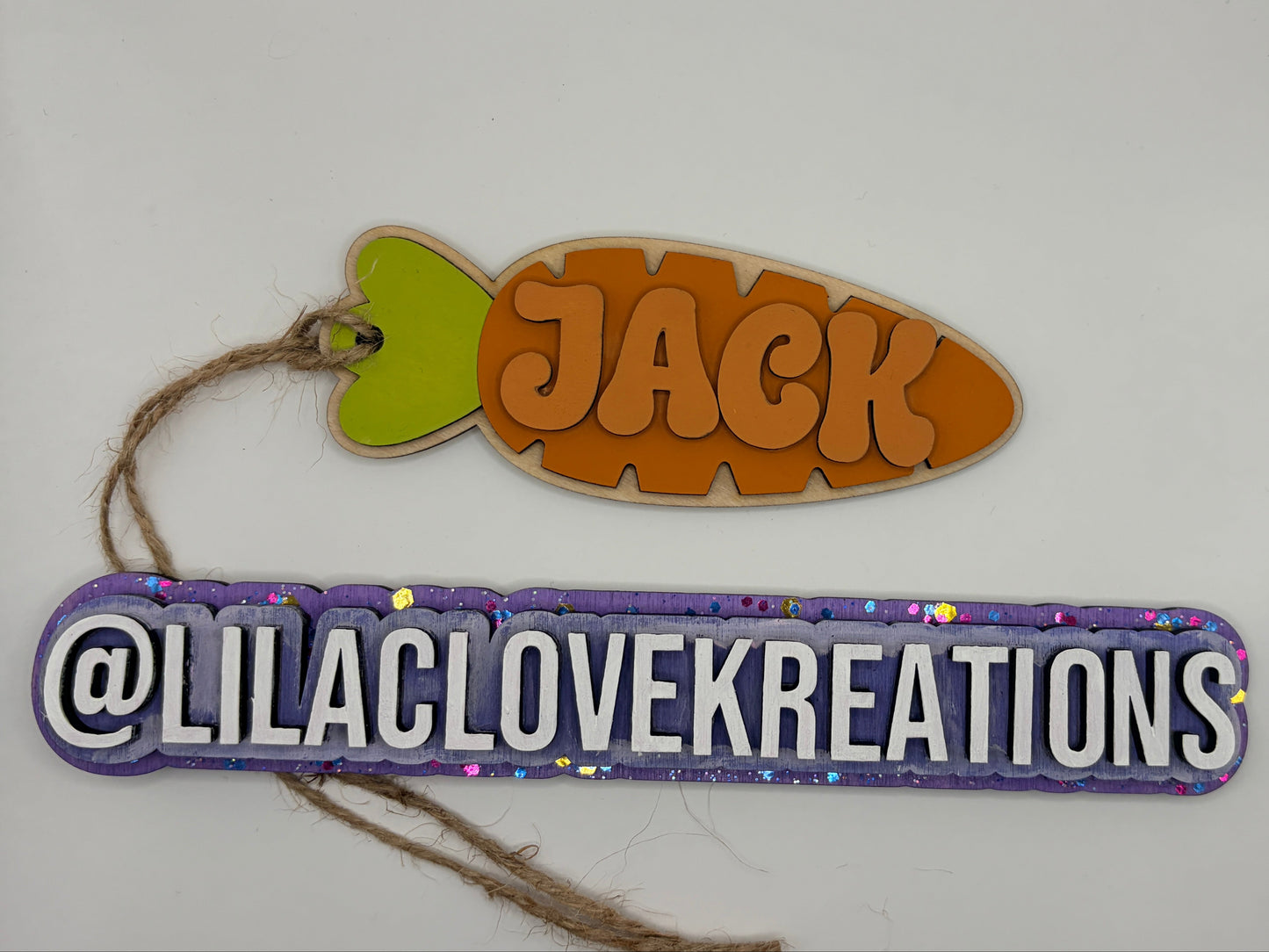CARROT PERSONALIZED EASTER TAG