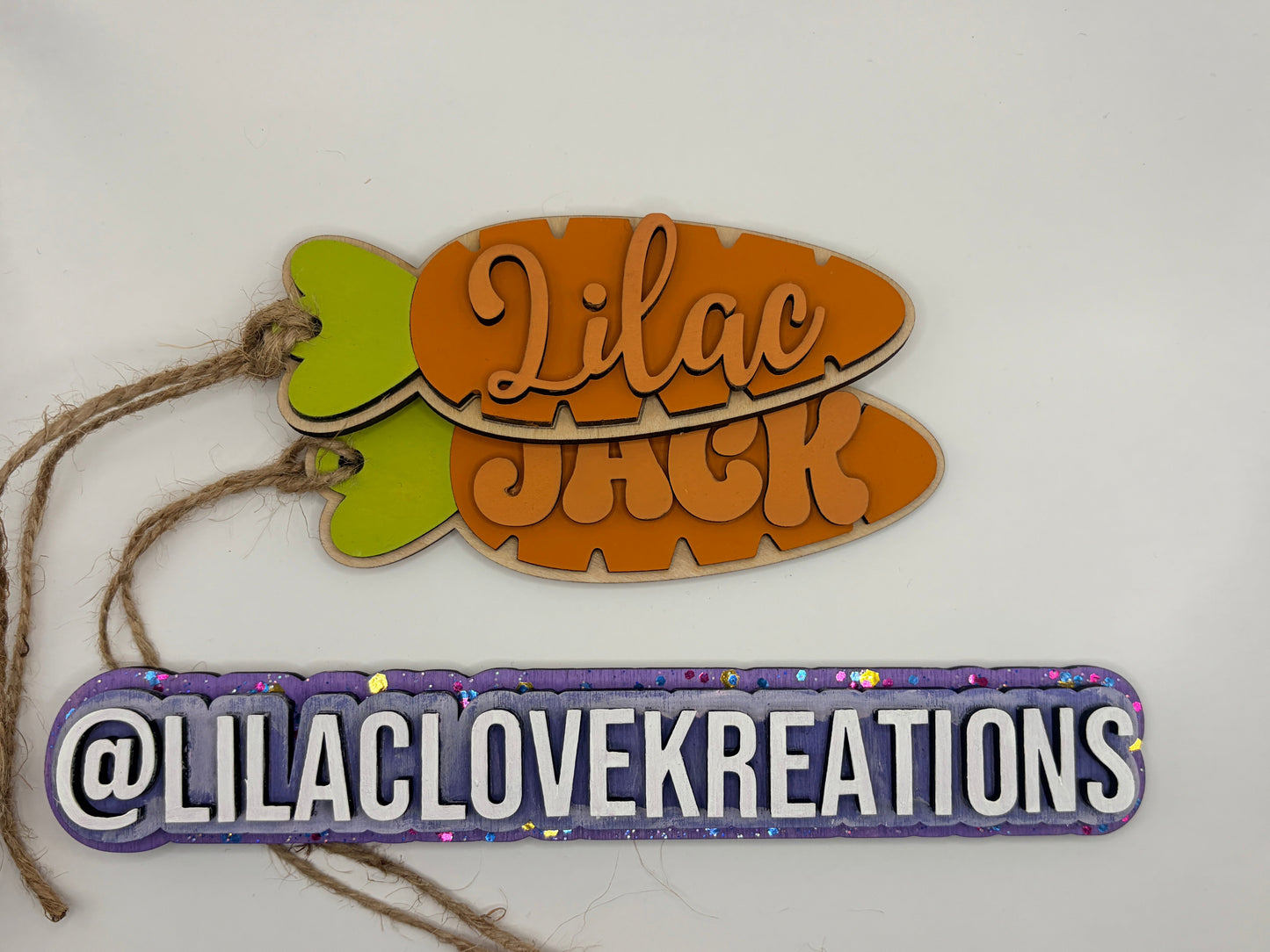 CARROT PERSONALIZED EASTER TAG