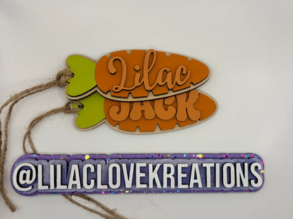 CARROT PERSONALIZED EASTER TAG
