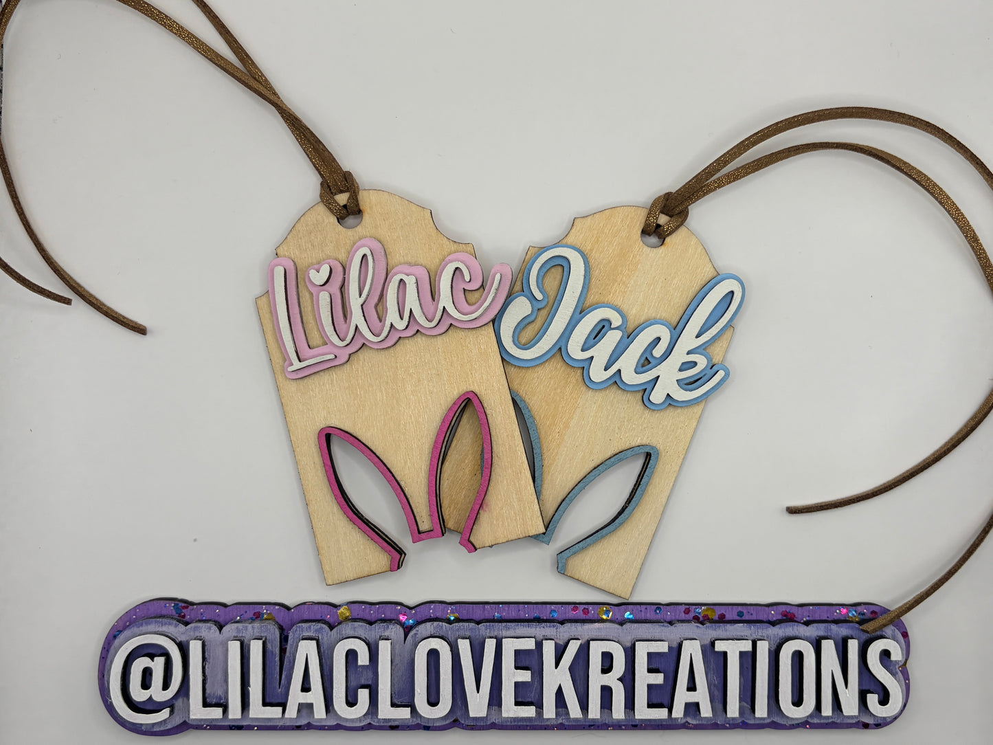 EASTER BUNNY EARS PERSONALIZED TAG