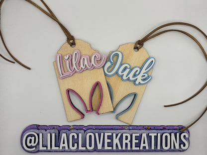 EASTER BUNNY EARS PERSONALIZED TAG