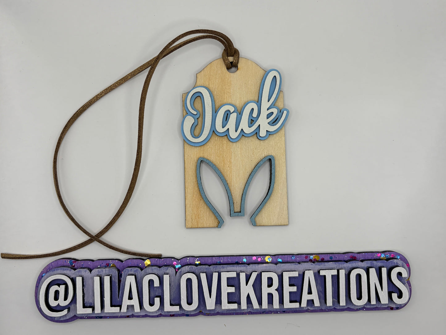 EASTER BUNNY EARS PERSONALIZED TAG