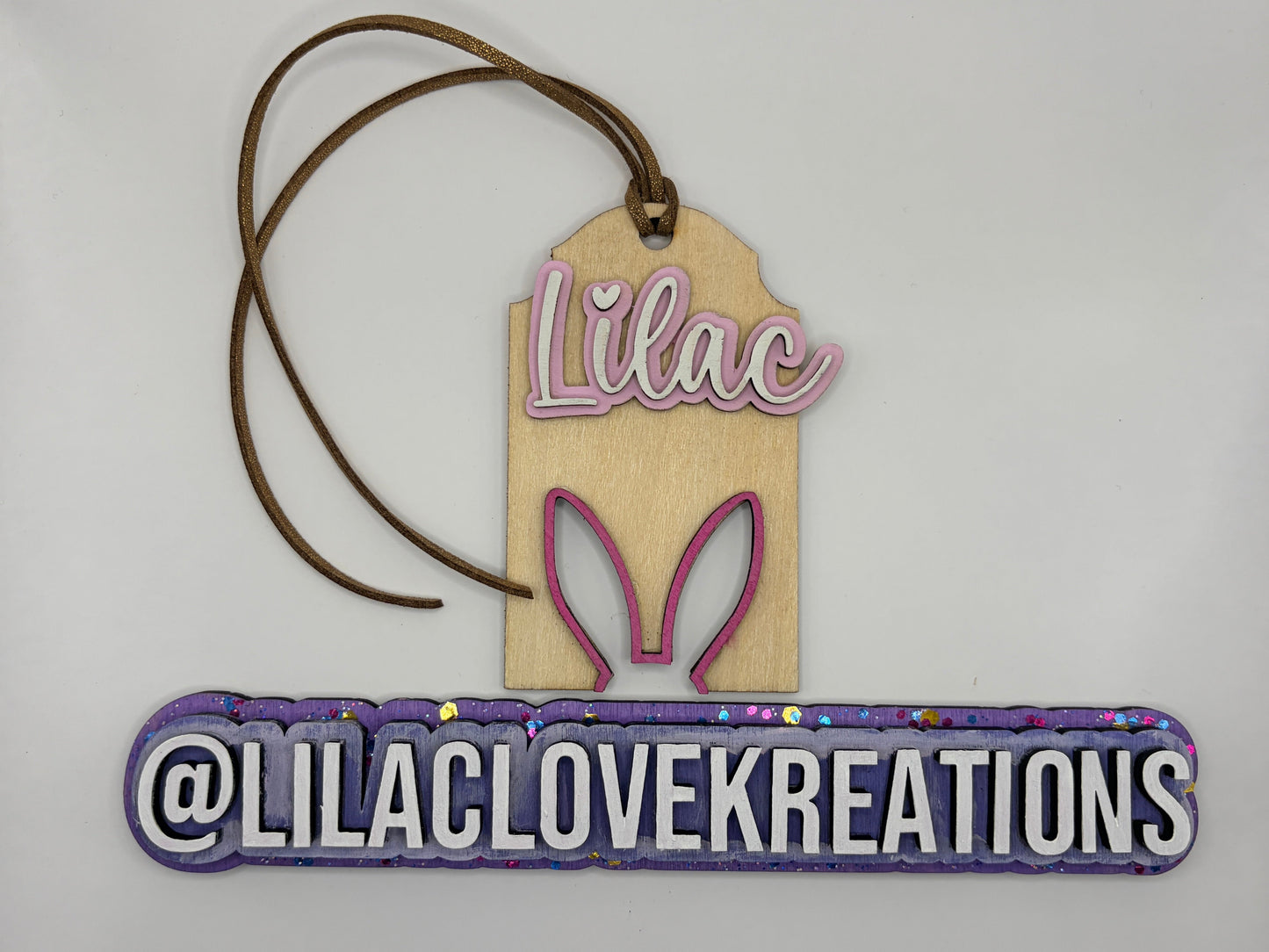EASTER BUNNY EARS PERSONALIZED TAG