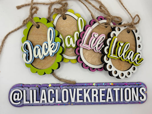 EASTER EGG PERSONALIZED TAG