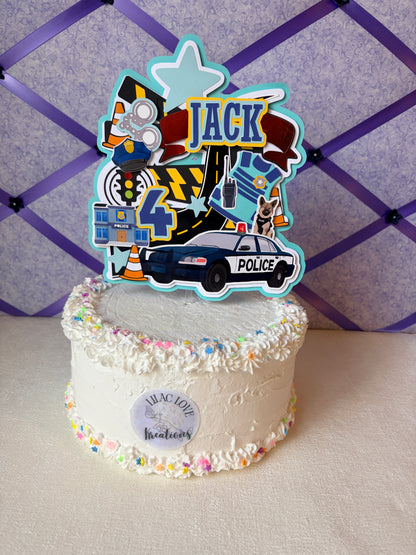 POLICE THEME CAKE TOPPER