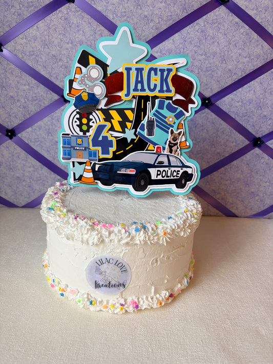 POLICE THEME CAKE TOPPER