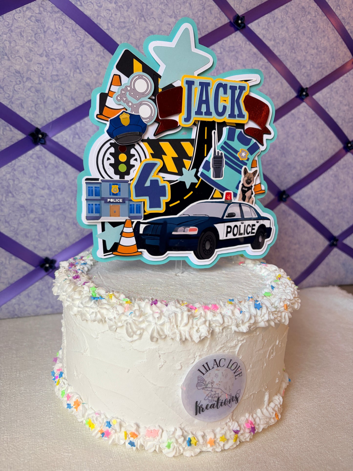 POLICE THEME CAKE TOPPER