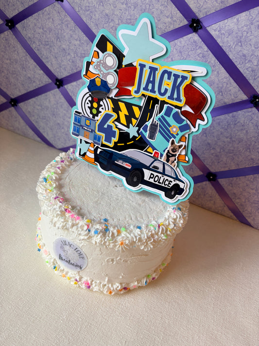 POLICE THEME CAKE TOPPER