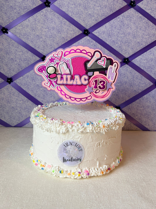 MAKEUP THEME CAKE TOPPER