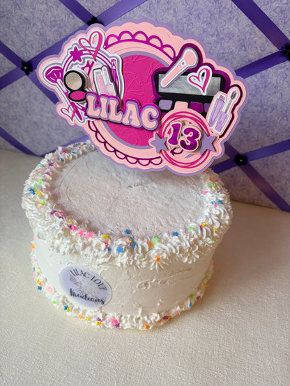 MAKEUP THEME CAKE TOPPER