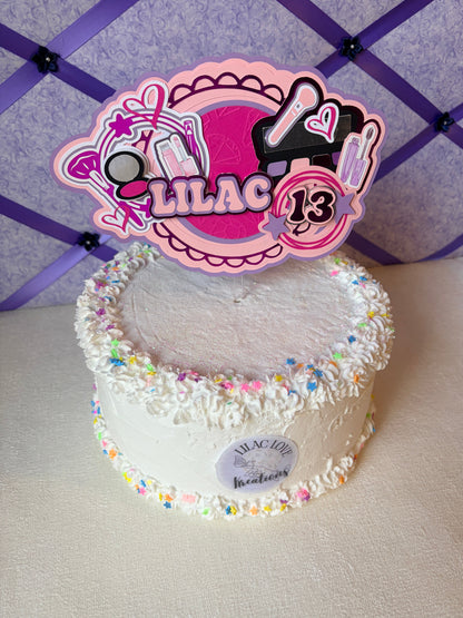 MAKEUP THEME CAKE TOPPER