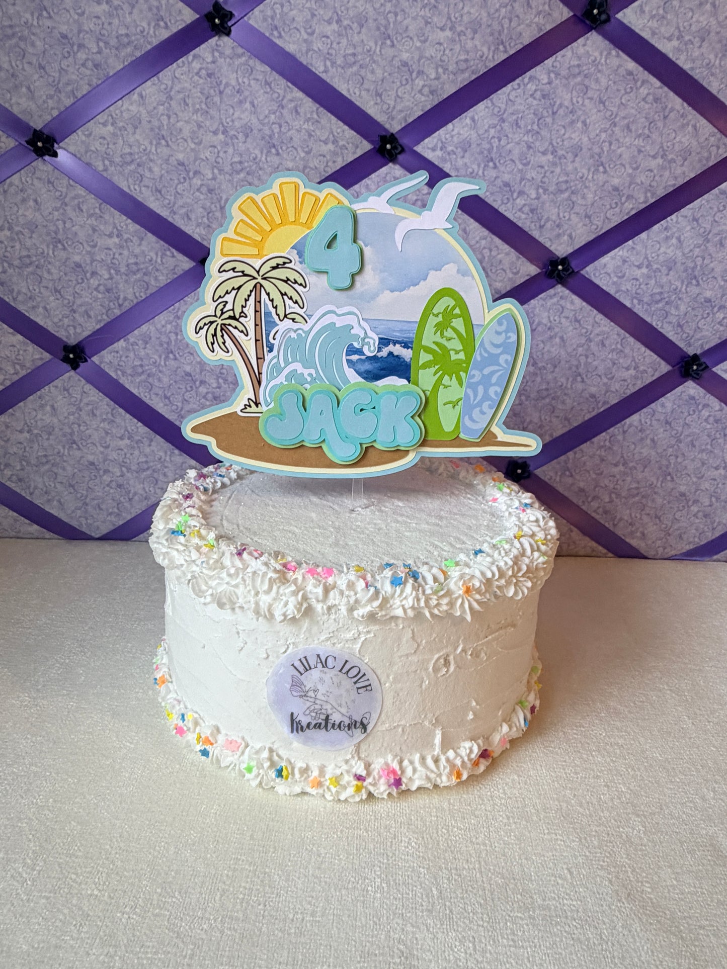 SURF THEME CAKE TOPPER