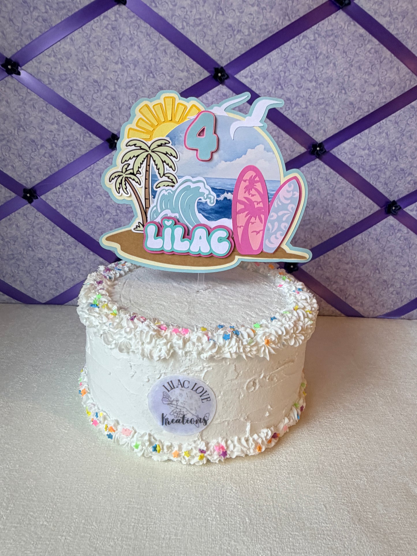 SURF THEME CAKE TOPPER