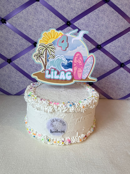 SURF THEME CAKE TOPPER