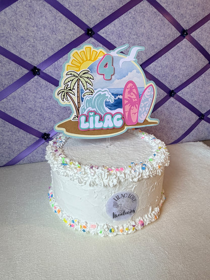 SURF THEME CAKE TOPPER