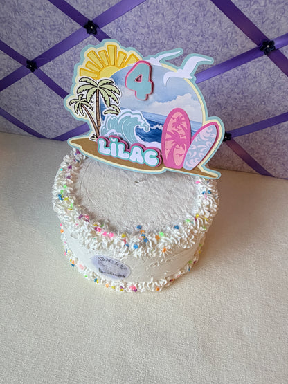 SURF THEME CAKE TOPPER