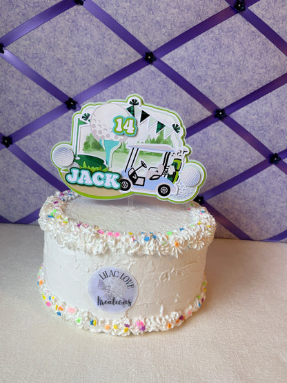 GOLF THEME CAKE TOPPER