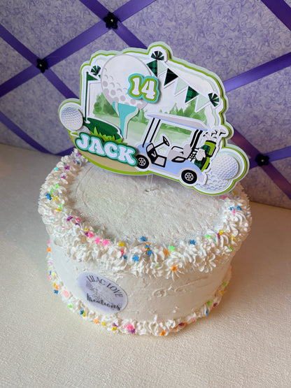 GOLF THEME CAKE TOPPER