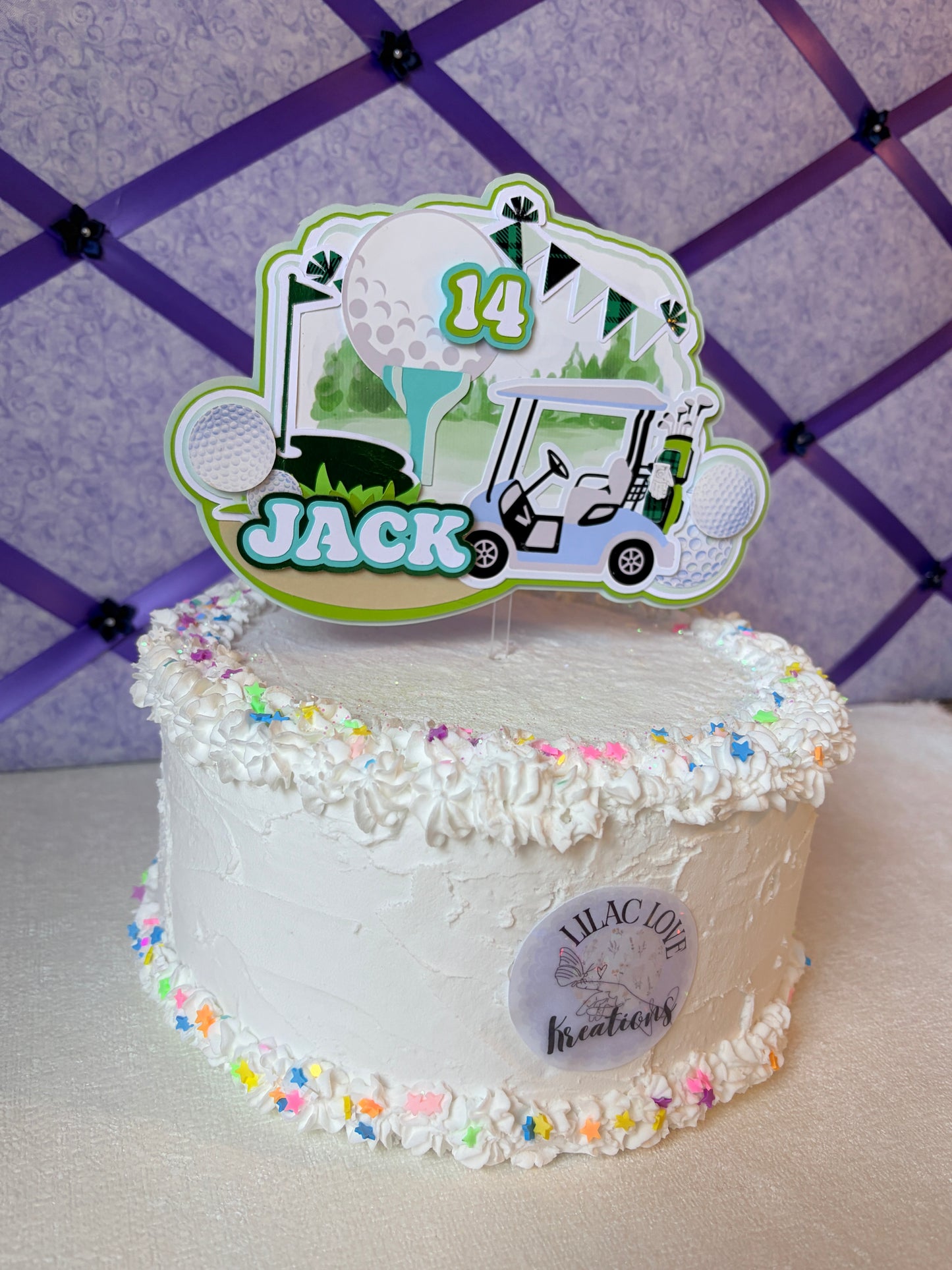 GOLF THEME CAKE TOPPER
