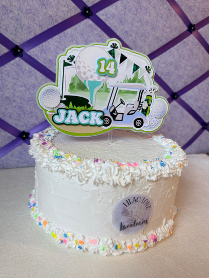 GOLF THEME CAKE TOPPER