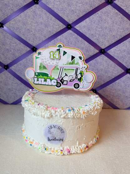 GOLF THEME CAKE TOPPER