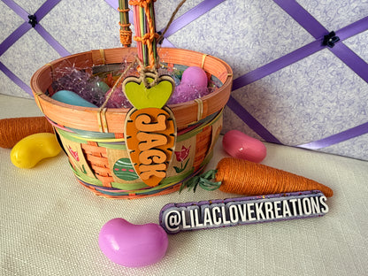 CARROT PERSONALIZED EASTER TAG