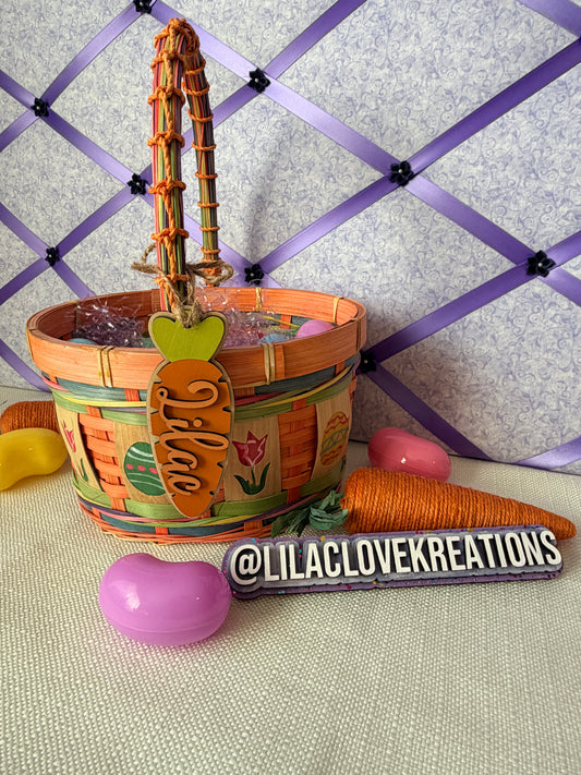 CARROT PERSONALIZED EASTER TAG