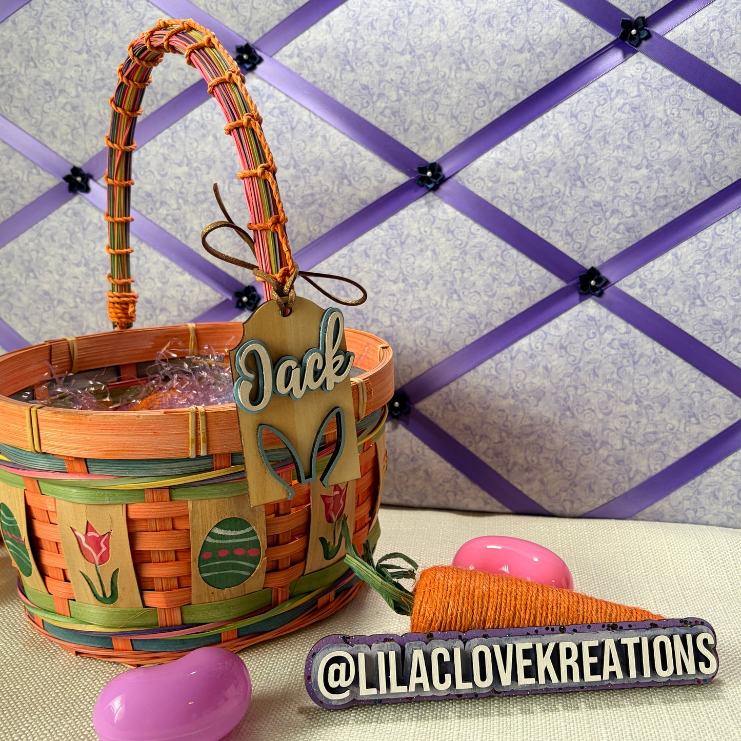 EASTER BUNNY EARS PERSONALIZED TAG