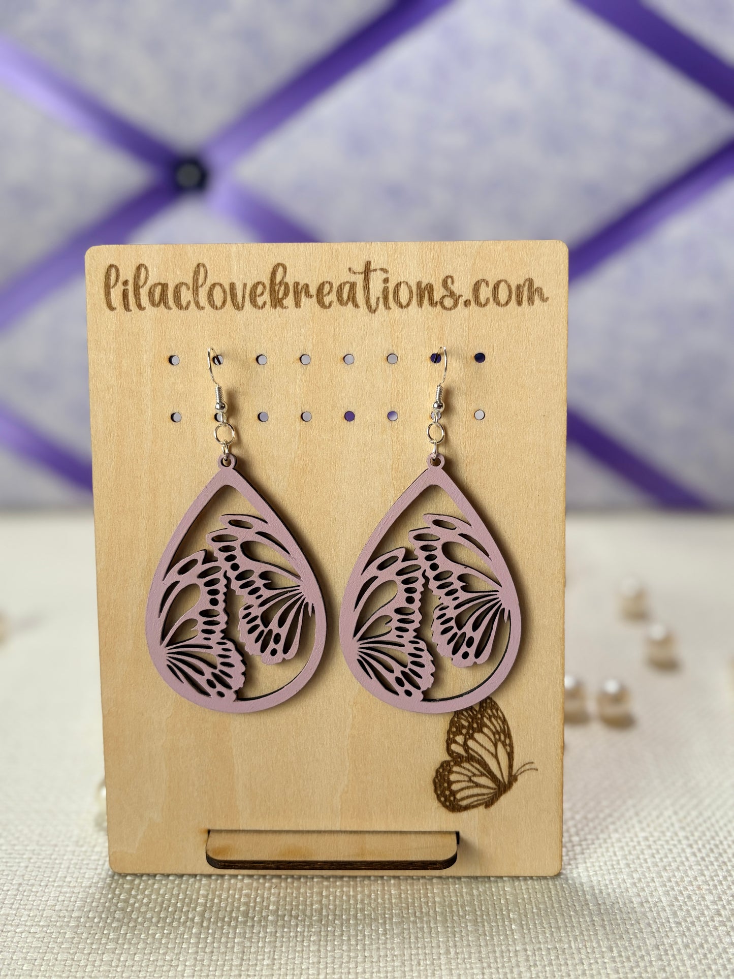 DOUBLE BUTTERFLY DROP EARRINGS