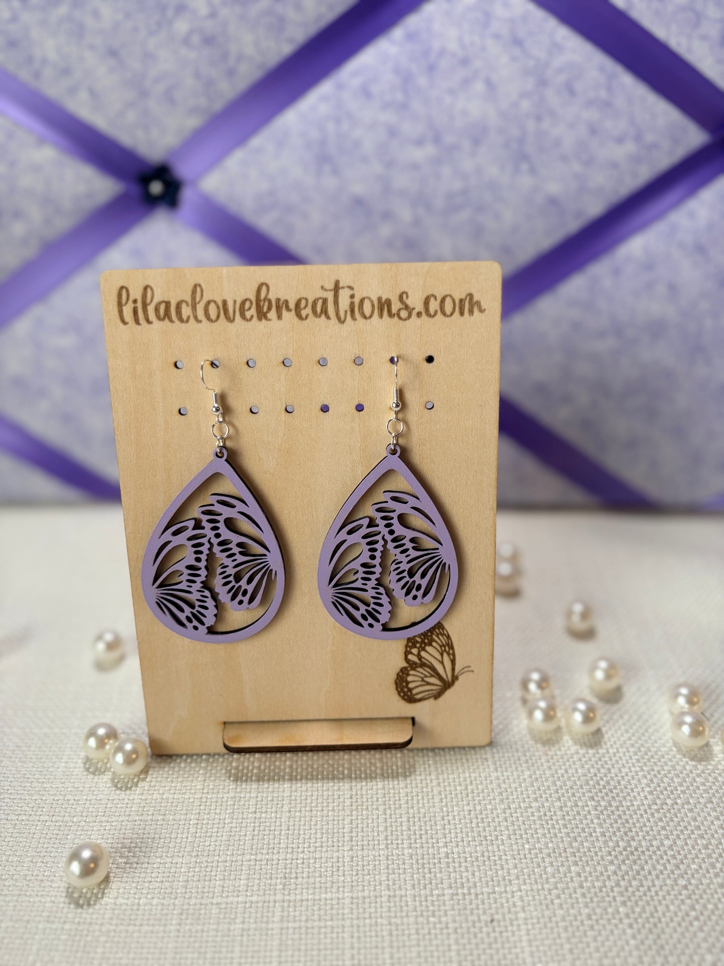 DOUBLE BUTTERFLY DROP EARRINGS