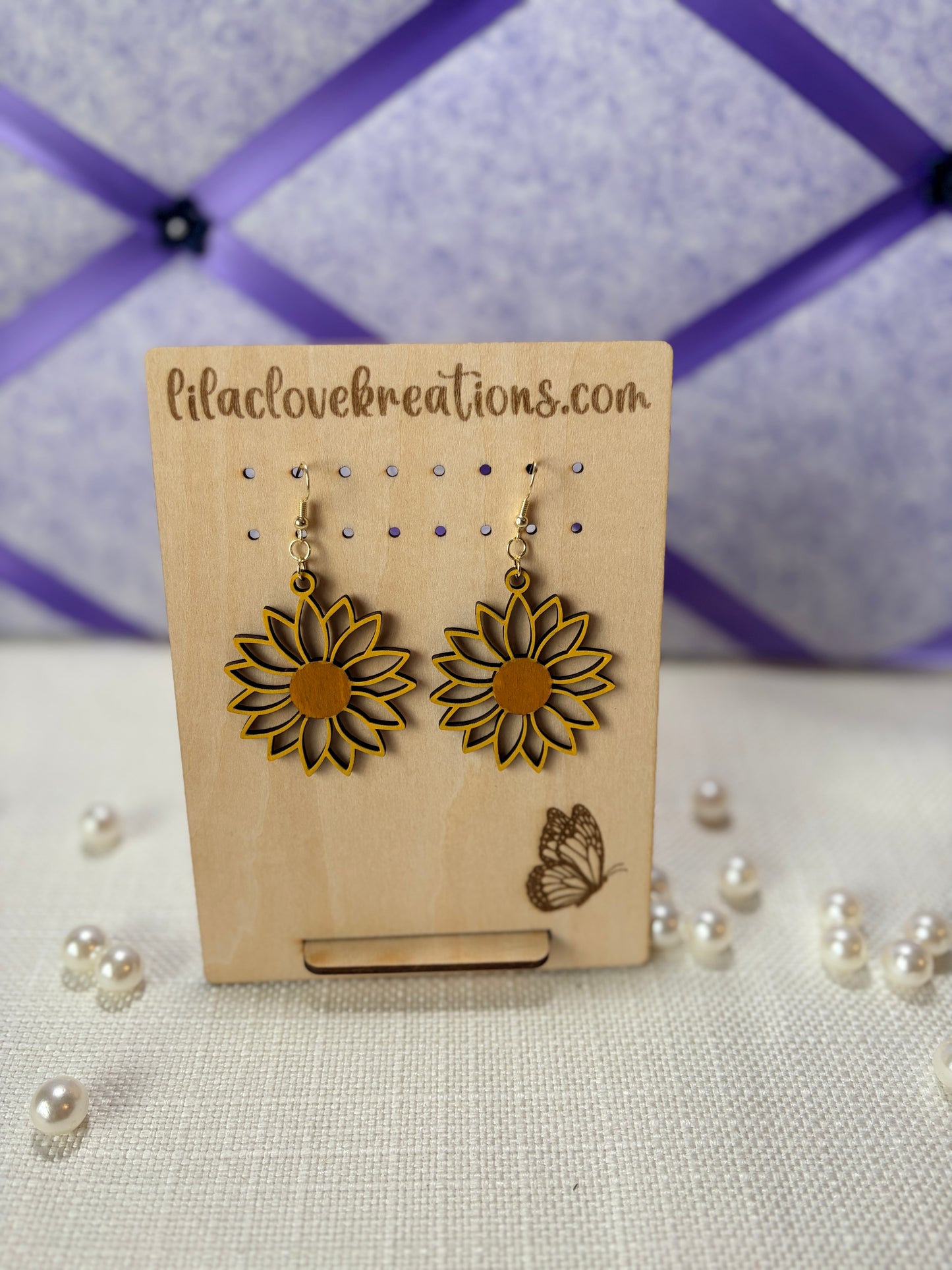 SUNRISE/SUNSET SUNFLOWER DROP EARRINGS