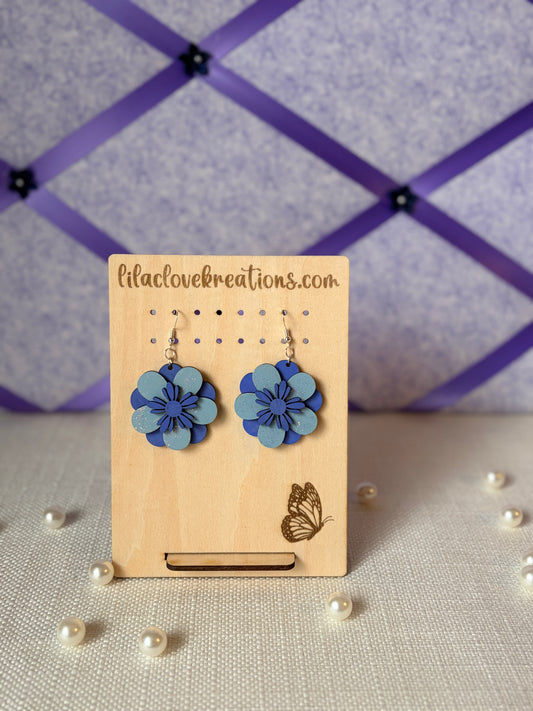 LAYERED OCEANSIDE FLOWER DROP EARRINGS