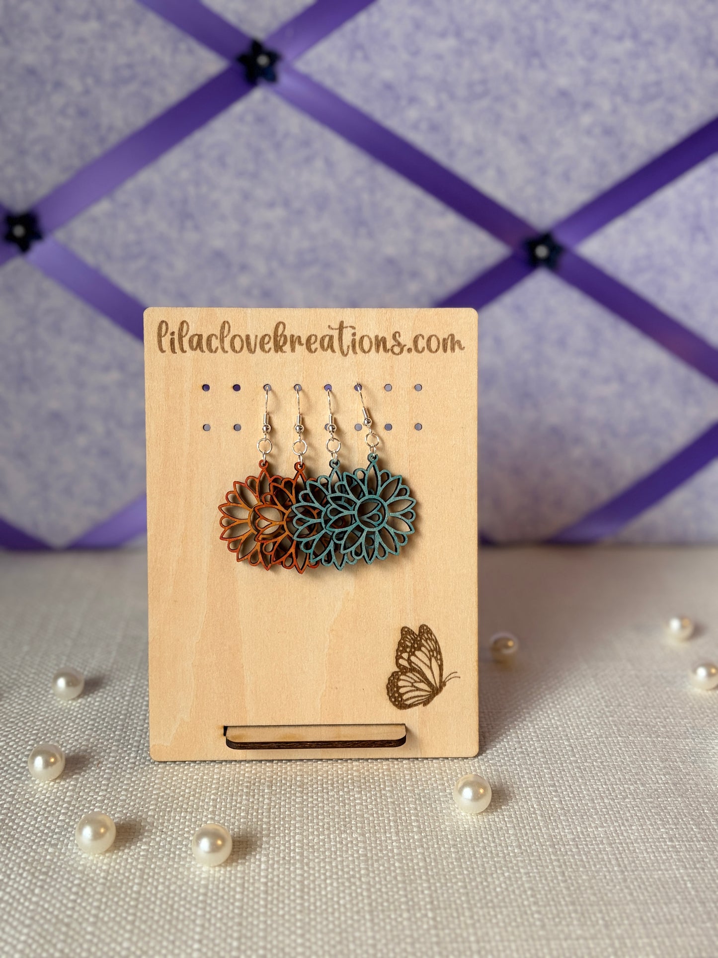 SMALL SUNFLOWER DROP EARRINGS