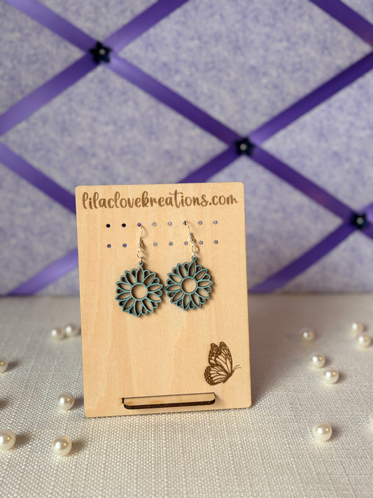 SMALL SUNFLOWER DROP EARRINGS